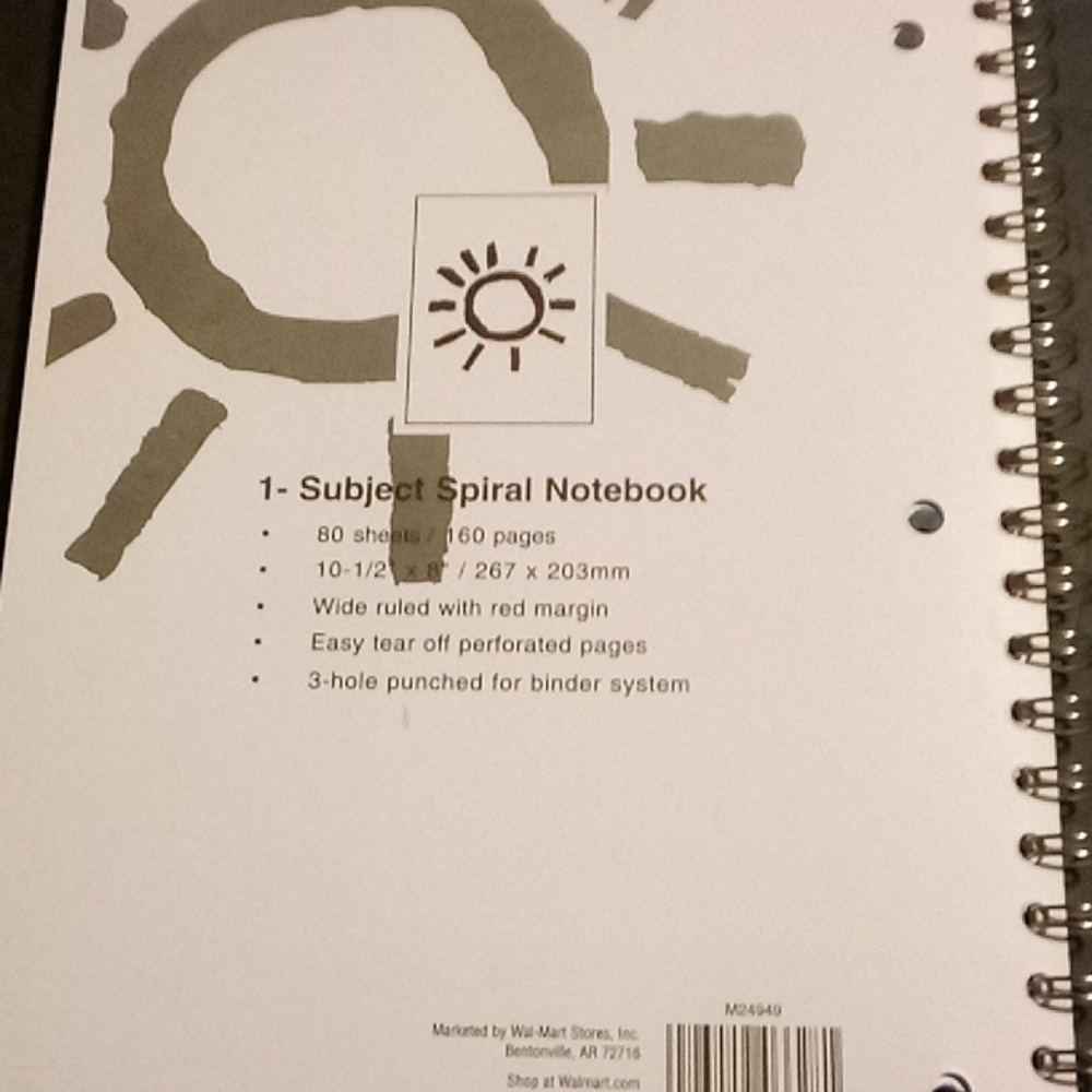 No Boundaries 1 subject spiral notebook - Picture 2 of 3